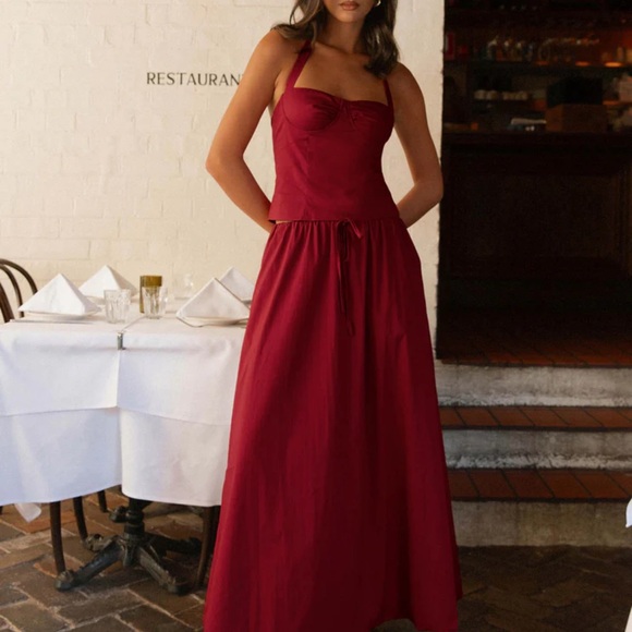 Peppermayo Dresses & Skirts - Peppermayo Burgundy Maxi Skirt